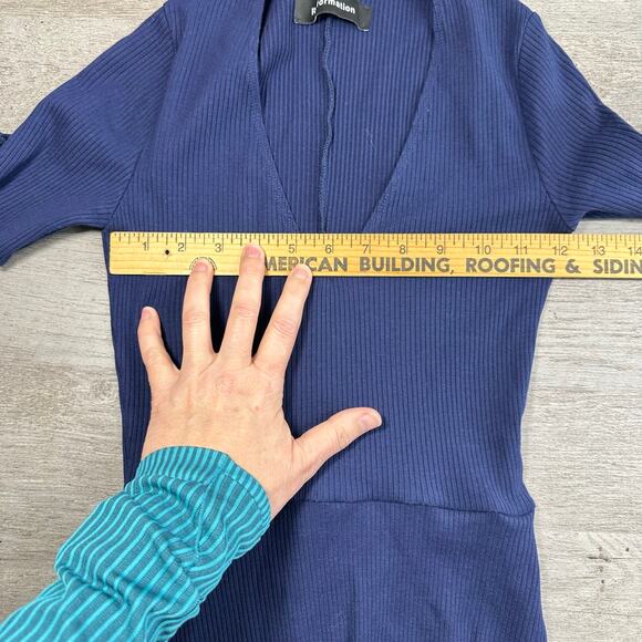Reformation Sara Dress Blue Knit XS - Picture 10 of 13